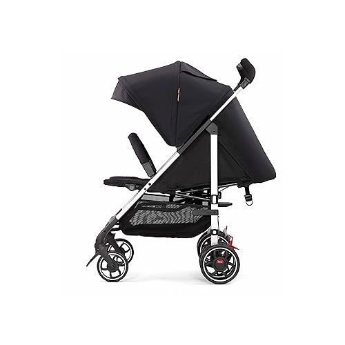  Diono Flexa Umbrella Stroller from Infant to Toddler, Freestanding Slim Fold, Lightweight Umbrella Stroller with Canopy, XL Storage Basket, Black Midnight