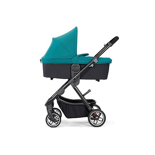  Diono Excurze Carrycot for Newborn Baby, Stroller Bassinet for Baby, Breathable Mattress for Comfortable Sleeping, Suitable from Birth, Blue Turquoise