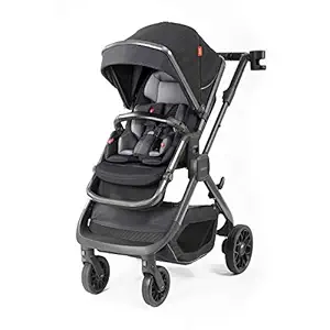 Diono Quantum2 3-in-1 Multi-Mode Stroller for Baby, Infant, Toddler Stroller, Car Seat Compatible, Adaptors Included, Compact Fold, XL Storage Basket, Black Cube