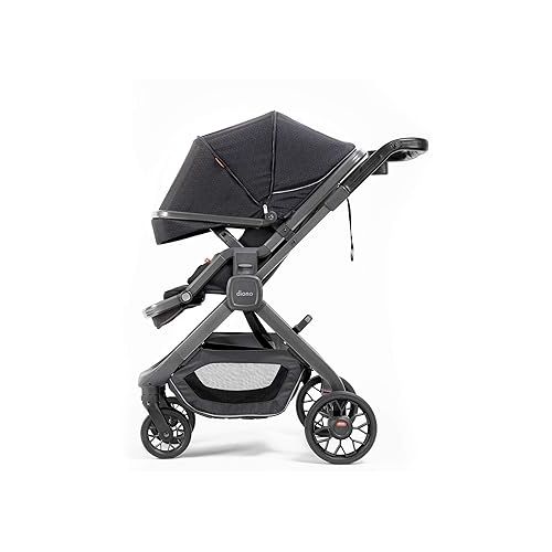  Diono Quantum2 3-in-1 Multi-Mode Stroller for Baby, Infant, Toddler Stroller, Car Seat Compatible, Adaptors Included, Compact Fold, XL Storage Basket, Black Cube