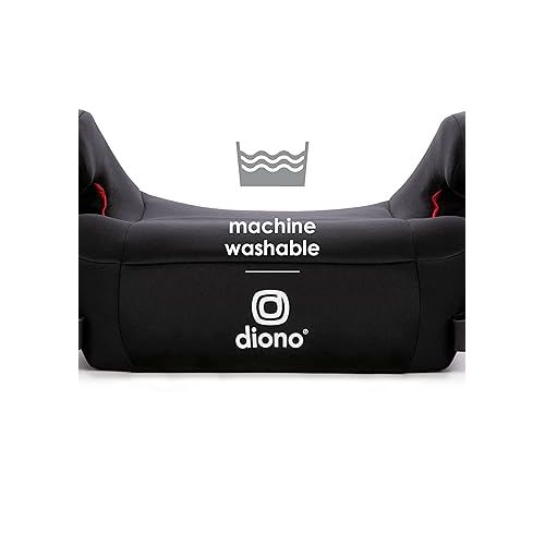  Diono Solana 2 No Latch, XL Lightweight Backless Belt-Positioning Booster Car Seat, 8 Years 1 Booster Seat, Black