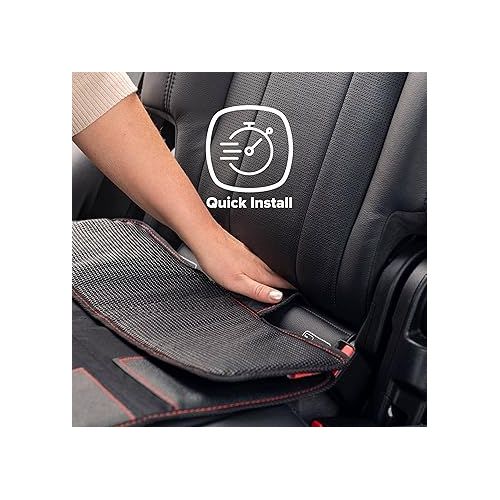  Diono Super Mat 2-Pack Car Seat Protector For Infant Car Seat, Booster Seat and Pets, Crash Tested, Thick Padding, Non Slip Backing, Durable, Water Resistant Protection, 3 Mesh Storage Pockets, Black