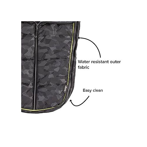  Diono Luxury All Weather Stroller Footmuff, Universal Fit from Baby to Toddler with Cozy Super Soft Padding, Weatherproof, Water Resistant Lining, Black Camo