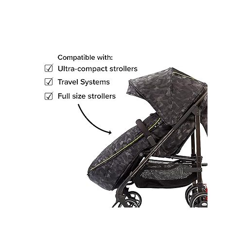  Diono Luxury All Weather Stroller Footmuff, Universal Fit from Baby to Toddler with Cozy Super Soft Padding, Weatherproof, Water Resistant Lining, Black Camo