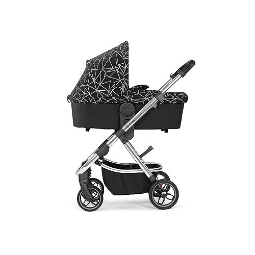  Diono Excurze Luxe Carrycot for Newborn Baby, Stroller Bassinet for Baby, Breathable Mattress for Comfortable Sleeping, Suitable from Birth, Black Platinum