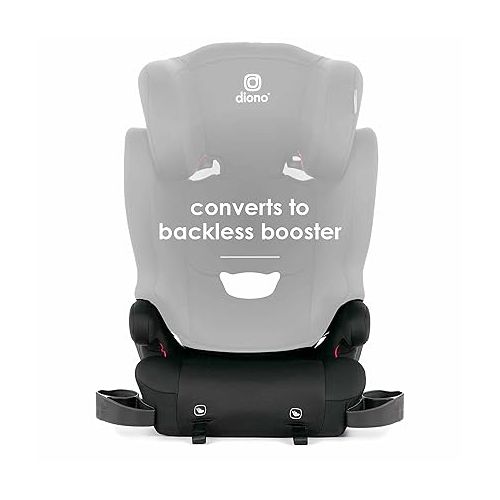  Diono Cambria 2 XL, Dual Latch Connectors, 2-in-1 Belt Positioning Booster Seat, High-Back to Backless Booster, Space and Room to Grow, 7 Headrest Positions, 8 Years 1 Booster Seat, Black