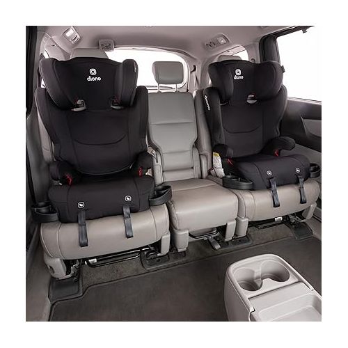  Diono Cambria 2 XL, Dual Latch Connectors, 2-in-1 Belt Positioning Booster Seat, High-Back to Backless Booster, Space and Room to Grow, 7 Headrest Positions, 8 Years 1 Booster Seat, Black