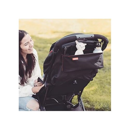  Diono Buggy Buddy Universal Stroller Organizer with Cup Holders, Secure Attachment, Zippered Pockets, Safe & Secure, Black