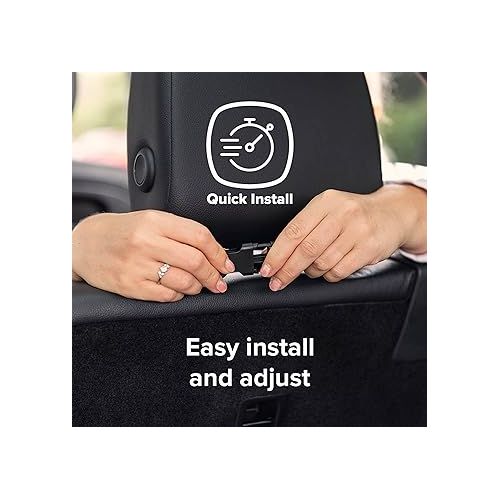  Diono Ultra Mat and Heat Sun Shield Complete Back Seat Upholstery Protection with Integrated Heatshield, Crash Tested, Water Resistant Protection, Durable, Anti-Slip, 3 Mesh Storage Pockets