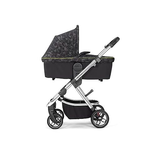  Diono Excurze Luxe Carrycot for Newborn Baby, Stroller Bassinet for Baby, Breathable Mattress for Comfortable Sleeping, Suitable from Birth, Black Camo