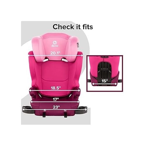  Diono Cambria 2 XL, Dual Latch Connectors, 2-in-1 Belt Positioning Booster Seat & Cambria 2 XL, Dual Latch Connectors, 2-in-1 Belt Positioning Booster Seat, High-Back to Backle