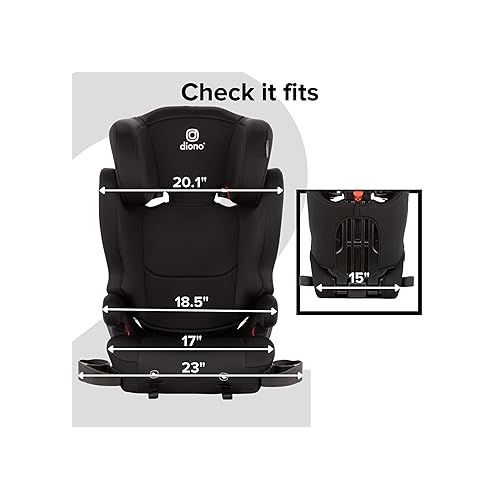  Diono Cambria 2 XL, Dual Latch Connectors, 2-in-1 Belt Positioning Booster Seat & Cambria 2 XL, Dual Latch Connectors, 2-in-1 Belt Positioning Booster Seat, High-Back to Backle