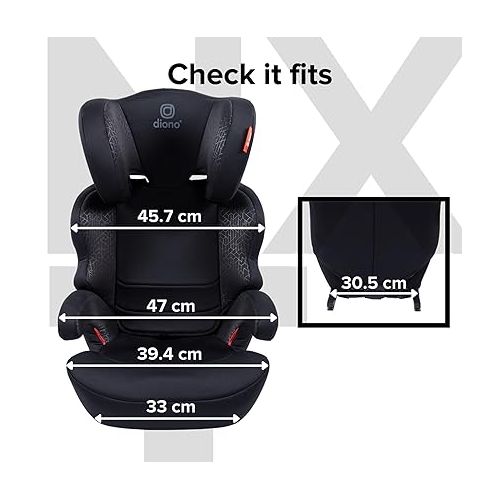  Diono Everett NXT High Back Booster Car Seat with Rigid Latch, Lightweight Slim Fit Design & Solana 2 XL 2022, Dual Latch Connectors, Lightweight Backless Belt-Positioning Car