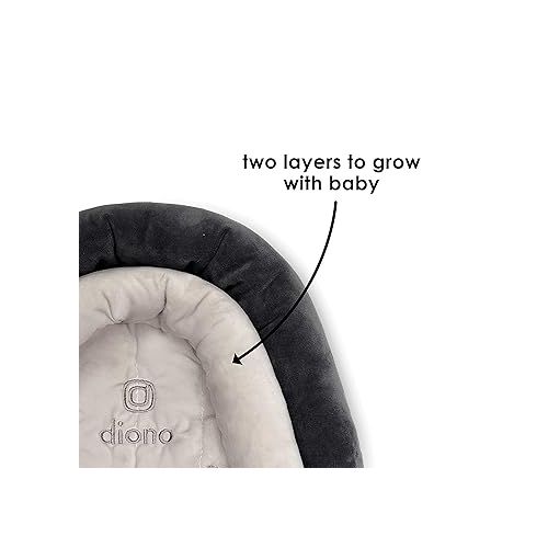  Diono Cuddle Soft 2-in-1 Head Support, Comforting Head and Body Support for Babies, Converts depending on Infants Size, Gray/Artic