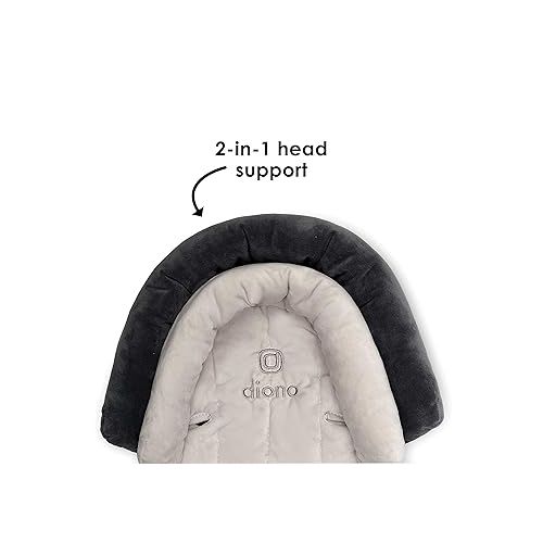  Diono Cuddle Soft 2-in-1 Head Support, Comforting Head and Body Support for Babies, Converts depending on Infants Size, Gray/Artic