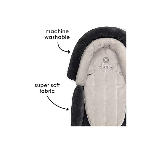  Diono Cuddle Soft 2-in-1 Head Support, Comforting Head and Body Support for Babies, Converts depending on Infants Size, Gray/Artic