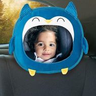 Diono Easy View Owl Character Baby Car Mirror, Safety Car Seat Mirror for Rear Facing Infant, Fully Adjustable, Wide Crystal Clear View, Shatterproof, Crash Tested
