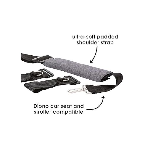  Diono Universal Car Seat and Stroller Carrying Strap, Adjustable Padded Strap, Made from Durable High Strength Material, Gray