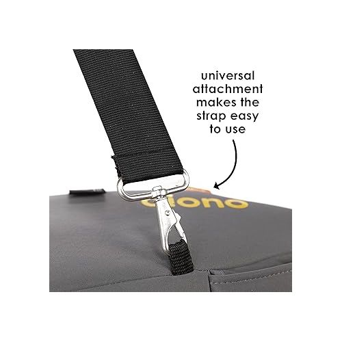  Diono Universal Car Seat and Stroller Carrying Strap, Adjustable Padded Strap, Made from Durable High Strength Material, Gray