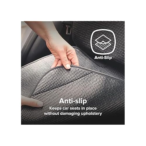 Diono Grip It Car Seat Protector For Baby Child Car Seat, Crash Tested With Full Seat Cover, Anti Slip Backing, Durable, Water Resistant Protection for Vehicle Upholstery