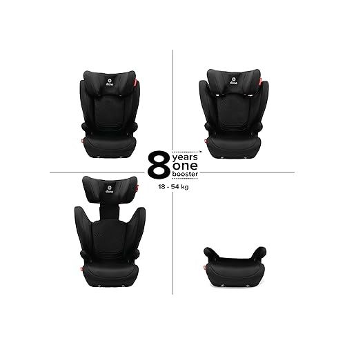  Diono Monterey 4DXT Latch, 2-in-1 High Back Booster Car Seat with Expandable Height, Width, Advanced Side Impact Protection, 8 Years 1 Booster, Black