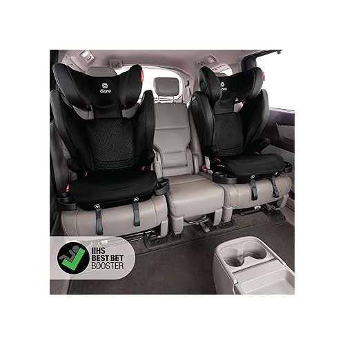  Diono Monterey 4DXT Latch, 2-in-1 High Back Booster Car Seat with Expandable Height, Width, Advanced Side Impact Protection, 8 Years 1 Booster, Black