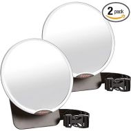 Diono Easy View Pack of 2 Baby Car Mirrors, Safety Car Seat Mirror for Rear Facing Infant, Fully Adjustable with 360 Rotation, Wide Crystal Clear View, Shatterproof, Crash Tested