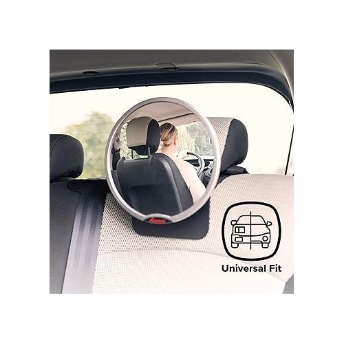  Diono Easy View Pack of 2 Baby Car Mirrors, Safety Car Seat Mirror for Rear Facing Infant, Fully Adjustable with 360 Rotation, Wide Crystal Clear View, Shatterproof, Crash Tested