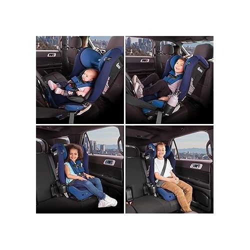  Diono Radian 3RXT SafePlus, 4-in-1 Convertible Car Seat, Rear and Forward Facing, SafePlus Engineering, 3 Stage Infant Protection, 10 Years 1 Car Seat, Slim Fit 3 Across, Blue Sky