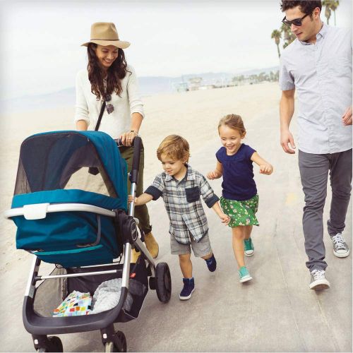  Diono Quantum 2-in-1 Multi-Mode Stroller, for Children from Birth to 50 Pounds, Midnight