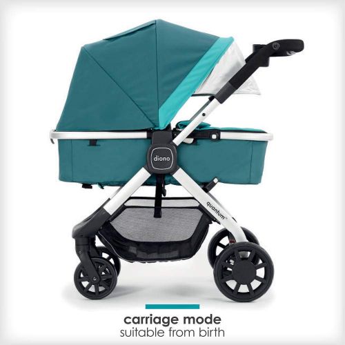  Diono Quantum 2-in-1 Multi-Mode Stroller, for Children from Birth to 50 Pounds, Midnight