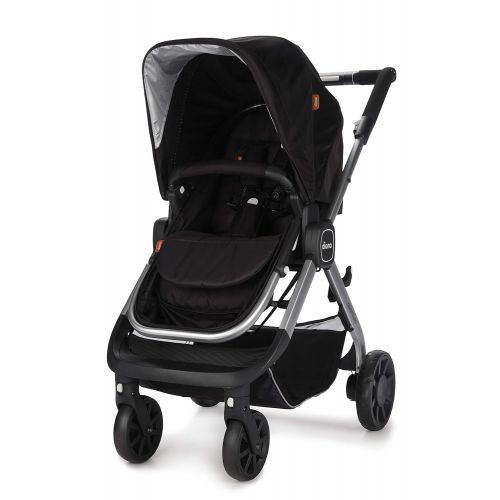  Diono Quantum 2-in-1 Multi-Mode Stroller, for Children from Birth to 50 Pounds, Midnight