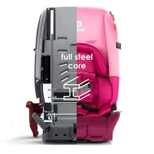 Diono Radian 3RX All-in-One Convertible Car Seat  Extended Rear-Facing 5-45 Pounds, Forward-Facing to 65 Pounds, Booster to 120 Pounds - The Original 3 Across, Pink