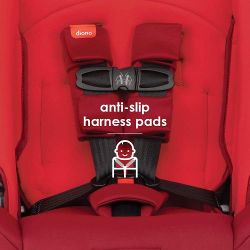  Diono Radian 3R, 3-in-1 Convertible Car Seat, Rear Facing & Forward Facing, 10 Years 1 Car Seat, Slim Fit 3 Across, Red Cherry