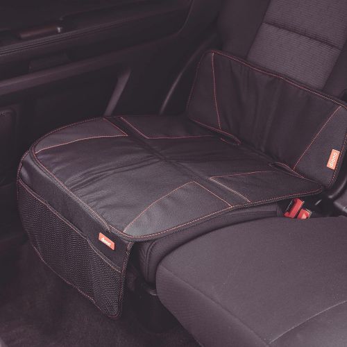  Diono Super Mat Car Seat Protector For Under Car Seat, Crash Tested With Thick Padding and Non Slip Backing For Durable, Water Resistant Protection, Includes 3 Mesh Storage Pockets