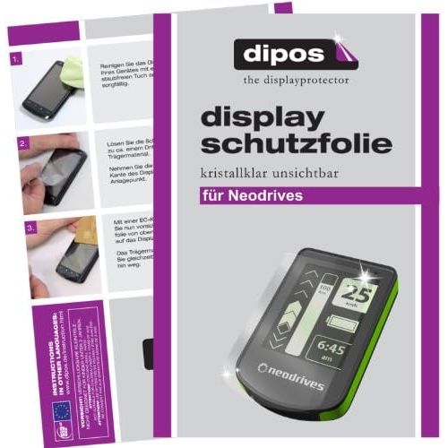  Dipos dipos I 5X Schutzfolie klar passend fuer Neodrives E-Bike Display Smart MMI Folie Displayschutzfolie