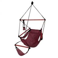 Direct Hammaka Hanging Hammock Air Chair, Wooden Dowels, Burgundy (Renewed)