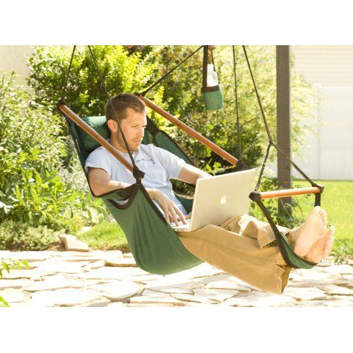  Direct Hammaka Hanging Hammock Air Chair, Wooden Dowels, Burgundy (Renewed)