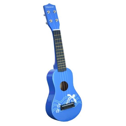  Hawaiian Theme Ukulele - Blue Uke Toy for Kids & DirectlyCheap(TM) Translucent Blue Medium Guitar Pick