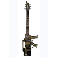 Directly Cheap Custom Crafted Camouflage Machine Gun Electric Guitar and Free Lessons & DirectlyCheap(TM) Translucent Blue Medium Guitar Pick