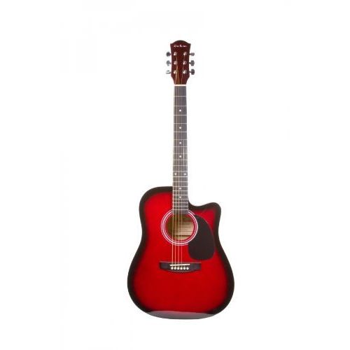  Directly Cheap 6 String Acoustic-Electric Guitar Right Handed White Right Handed GA204CE-WH+Lessons