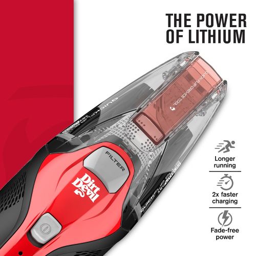  Dirt Devil Plus 16V Quick Flip Pro Cordless 16 Volt Lithium Ion Bagless Handheld Vacuum Cleaner BD30025B