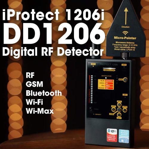  [아마존베스트]Discover It DefCon DD1206 Professional Digital Radio Frequency RF Bluetooth, GSM (Cellular), WiFi, Detector Hunter Sweeper