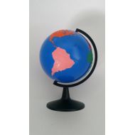 DiscoverMontessori Montessori handpainted continents globe planet earth with sensorial textured land smooth water geography cultural sensory education gift