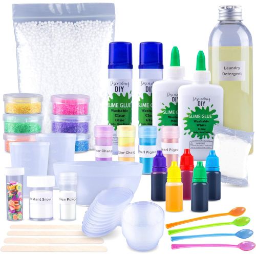  [아마존베스트]Ultimate DIY Slime Kit for Girls and Boys | Slime Kits | Slime Stuff | Slime Making Kit | Slime Supplies Kit |Makes Cloud, Galaxy, Mermaid, Fruit Slice, Fluffy, Glow-In-The-Dark, C