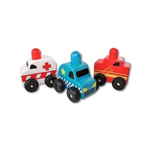  Discoveroo Squeaker Emergency Cars Set
