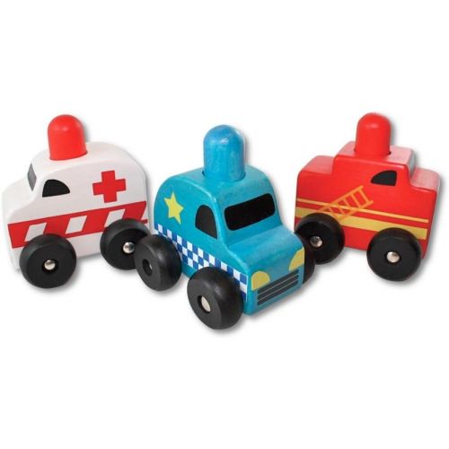  Discoveroo Squeaker Emergency Cars Set