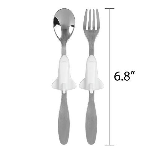  Discovery Earth Mover Meal Builder - 3 Piece Set for Kids & Toddlers - Cosmos Themed Plate, Fork & Spoon - Perfect for All Meals & Snacks - Promotes Portion Control - Dishwasher &