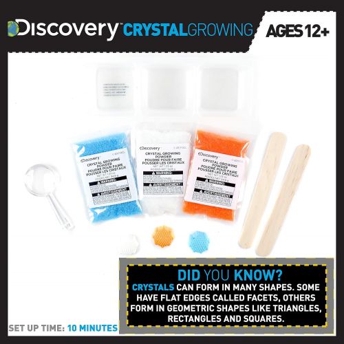  Discovery Crystal Growing Kit by Horizon Group Usa, DIY STEM Science, Make Your Own 3 Colorful Crystals