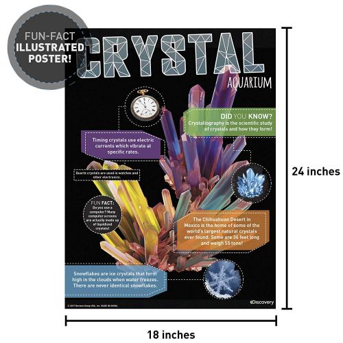  Discovery Crystal Growing Aquarium by Horizon Group USA, Great DIY STEM Science Experiment, Crystal Creations, Multicolored